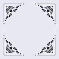 retro art decorative frame design background vector