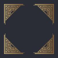 gold art decorative frame design background vector