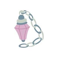 magic colored Aromaculon in the form of a crystal is closed. Witch's marks. Color flat illustration. Projects in the genre of fantasy and magic. Ideal for use in books, games, or jewelry embodying vector