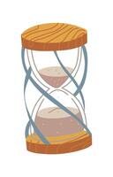 magical colored hourglass in a flat style. Suitable for themes related to mysticism, time, and fantasy. They are suitable for use in design, art projects, book design or thematic materials. vector