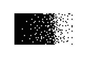 Pixel disintegration color backgrounds. Decay effect. Dispersed dotted pattern. Disintegration concept vector