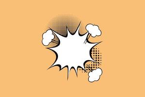 Comic style blank frame background with halftone effect . Dot half tone pattern background vector