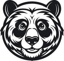 Cartoon Panda Head Graphics for Projects vector