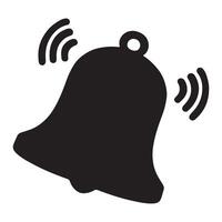 Bell Icon Silhouette Notification Symbol for Alert, Sound and Reminder Design.eps vector