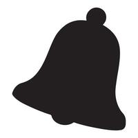 Bell Icon Silhouette Notification Symbol for Alert.eps vector