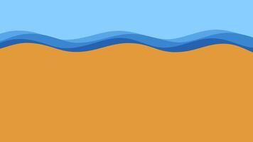 Beach with copy space background vector
