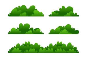 Gradient Green Grass Isolated on White Background collections vector