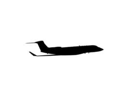 Silhouette of the Private Jet, Aircraft, Aeroplane. Flat Style, can use for Logo Gram, Pictogram, Apps, Website, etc. Flat Style and Editable vector