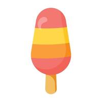 Striped colorful ice cream vector