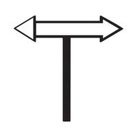 Abstract arrow sign pointing both directions Icon or Logo Design Template vector