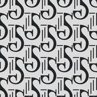 Seamless pattern with elegant monogram combining the letter S and a classical column motif. Ideal for luxury branding, packaging, wallpaper, and visual identity projects. vector