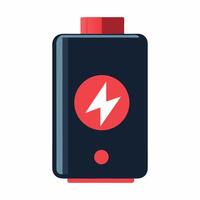 Abstract battery with a lightning bolt on a circle Icon or Logo Design Template vector