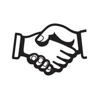 Abstract handshake Icon or Logo Design Template vector