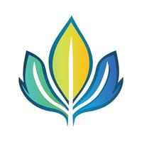 Abstract Abstract floral logo with gradient color leaves art Icon or Logo Design Template vector