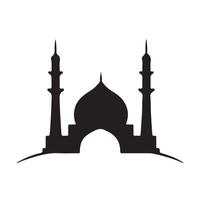 Abstract mosque with two minarets Icon or Logo Design Template vector