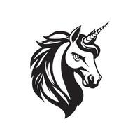 Abstract unicorn head Icon or Logo Design Template vector