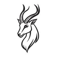 Abstract springbok head Icon or Logo Design Template vector