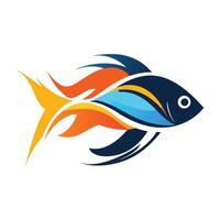 Abstract abstract fish illustration Icon or Logo Design Template vector
