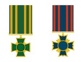 simple awards military orders with fabric insert vector