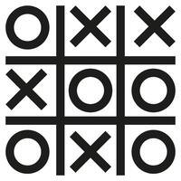Zero and victory. Play tic-tac-toe. Game of tic-tac-toe. Board game X-O. vector