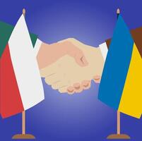 Conclusion of the agreement. Business relations between countries. Conclusion of the contract. vector
