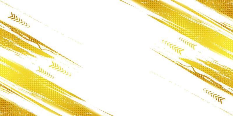 Abstract Background with Gold Brush Strokes and Halftone Style. Gold and White Grunge Background