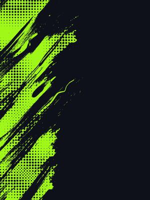 Sport Cover or Poster Design with Green and Black Brush Strokes and Halftone Effect. Sport Template Design
