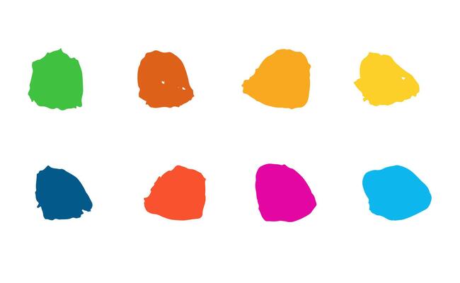 Set of color abstract grunge spots illustration