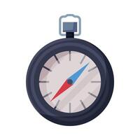 Compass Tool, Navigation Equipment Flat Style Illustration on White Background vector