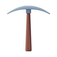 Pickaxe Tool, Mining or Geology Industry Instrument Flat Style Illustration on White Background vector