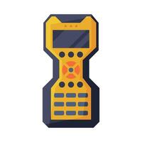 Laser Distance Meter Measurement Equipment Device Flat Style Illustration on White Background vector