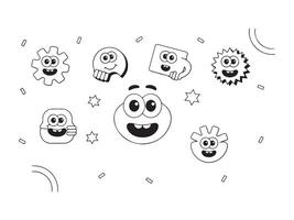 Fun Cartoon Characters in a Playful Design vector