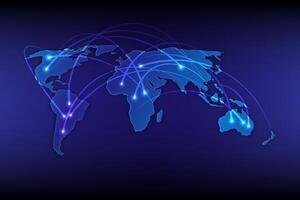 Business Technology Concept Worldwide Global connection communication vector