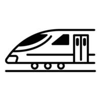 High speed train line icon, representing fast transportation and modern rail travel. Symbolizes efficiency, mobility, public transport, and sustainable commuting vector