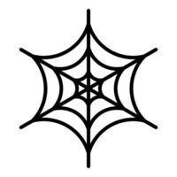 Spider web icon, commonly associated with Halloween, spooky themes, and horror concepts vector