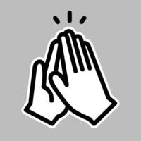 Two hands high-fiving illustration, symbolizing teamwork, success, and celebration vector