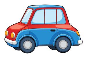 Bold flat design of a car with large windows and graphic style showing strong visual clarity vector