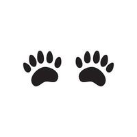 Two Black Paw Print Shapes Isolated on a White Background vector