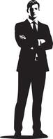 A man, middle-aged, is depicted in a full shot vector