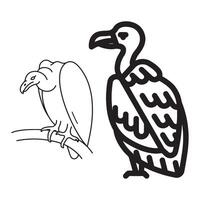 Vulture and eagle coloring pages vector
