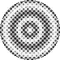 Circular Halftone Dot Gradient Pattern Creating a Mesmerizing Optical Illusion vector