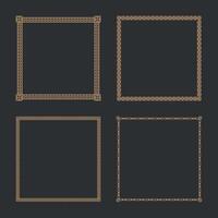 set of decorative square frame and border template design. vector
