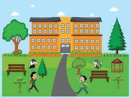 School design template art vector