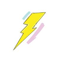 A bright yellow lightning bolt representing hidden strength and power vector