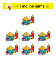 Attention task. Need to find the same of object. vector