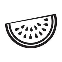 Refreshing Watermelon Slice with Seeds vector