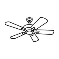 Ceiling Fan with Blades Icon vector