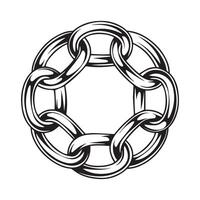 Interlocking Chain Link Icon vector