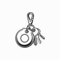 Keychain with Keys Icon Design vector