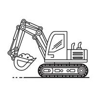 Excavator with Bucket Icon Design vector